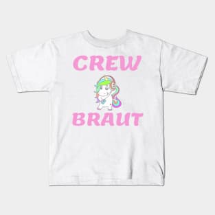 Bachelorette Party Shirt Unicorn Crew Bride Kids T-Shirt